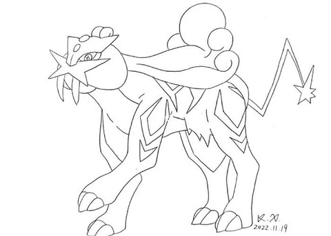 神奇宝贝雷公怎么画[图2]